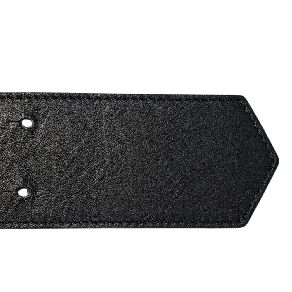 Kate Spade Accessories Black Leather Belt Wide Flat Bow Size Small Made In Italy